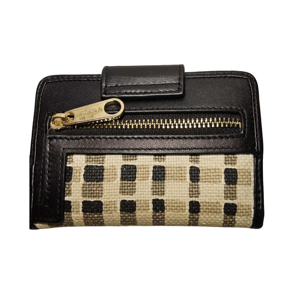 Prelovwd Spartina 449 Cream Linen Top Grain Leather Wallet